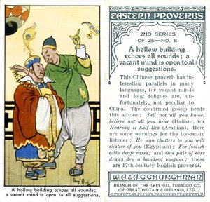 Pusty budynek odbija wszystkie dźwięki; pusty umysł jest otwarty na wszelkie sugestie, 1932